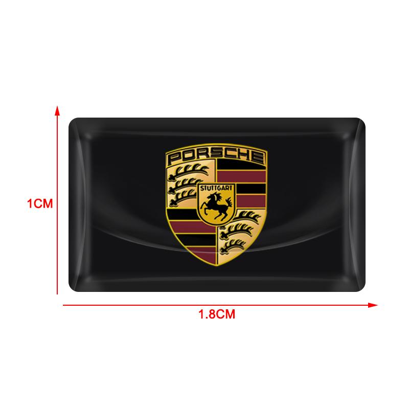 2/5/10Pcs Carbon Fiber Steering Wheel Car Logo Emblem 3D Stickers For Porsche Boxster Cayenne Panamera Macan Cayman 911 918 996 917 991