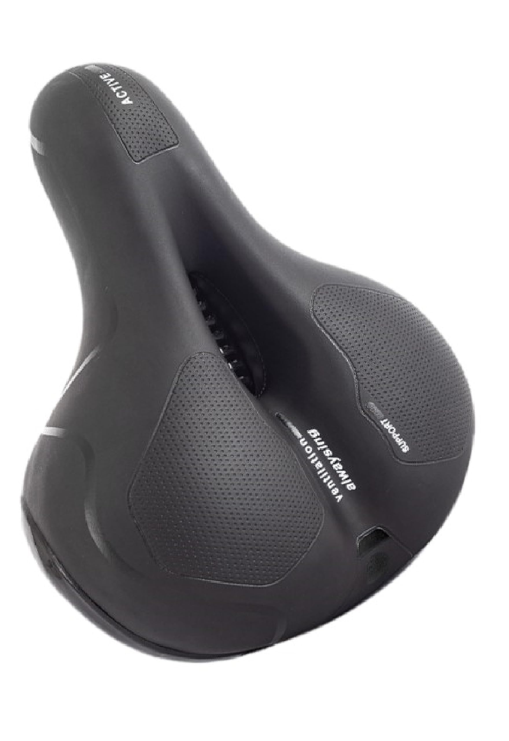 

Bicycle Extra Comfortable for Your and Reflective for Nighttime Suitable for Road Cross and Mountain Bikes [cmy select] Shock-Absorbing Saddle, Thick, чёрный