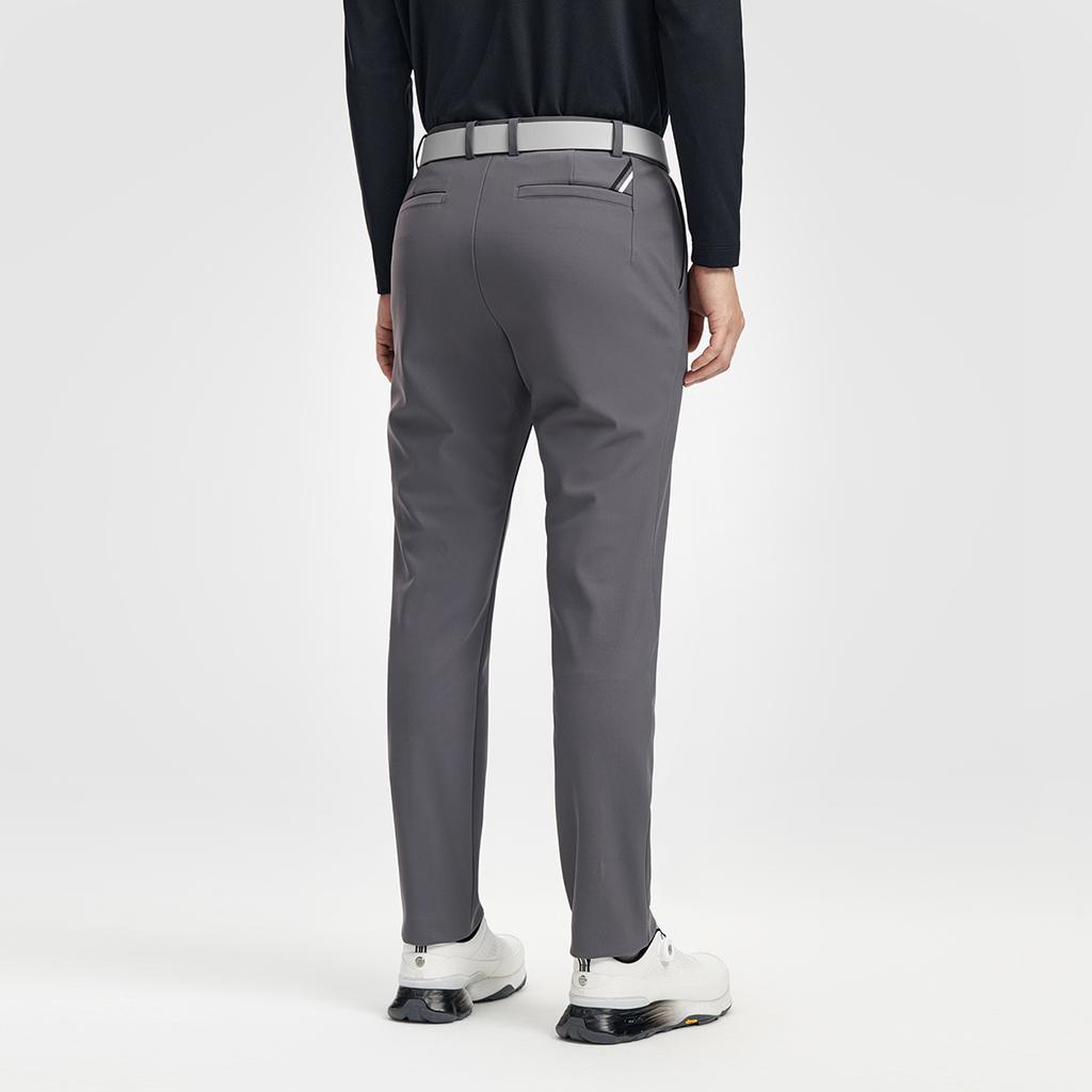 FILA Fleece Lined Warm Simple Comfortable Fashionable Golf Versatile Straight Leg Knit Casual Pants Men bottoms Deep-Space-Gray A11M615603FDY