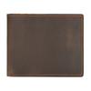 Crazy Horse Leather Men's Short Wallet Gift For Men Male Brand Designer Mans Coin Purse Retro Fashion Men Slim Card Purse Thick