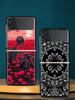 Skeleton Skull Hard PC Phone Case For Samsung Galaxy Z Flip 7 6 5 4 Black Cover For Galaxy Z Flip 3 Foldable Shell Fundas Capas