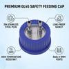 6-8mm Diameter Liquid Media Extractor Cap 2 Port Sampling Liquid Cap  For Lab