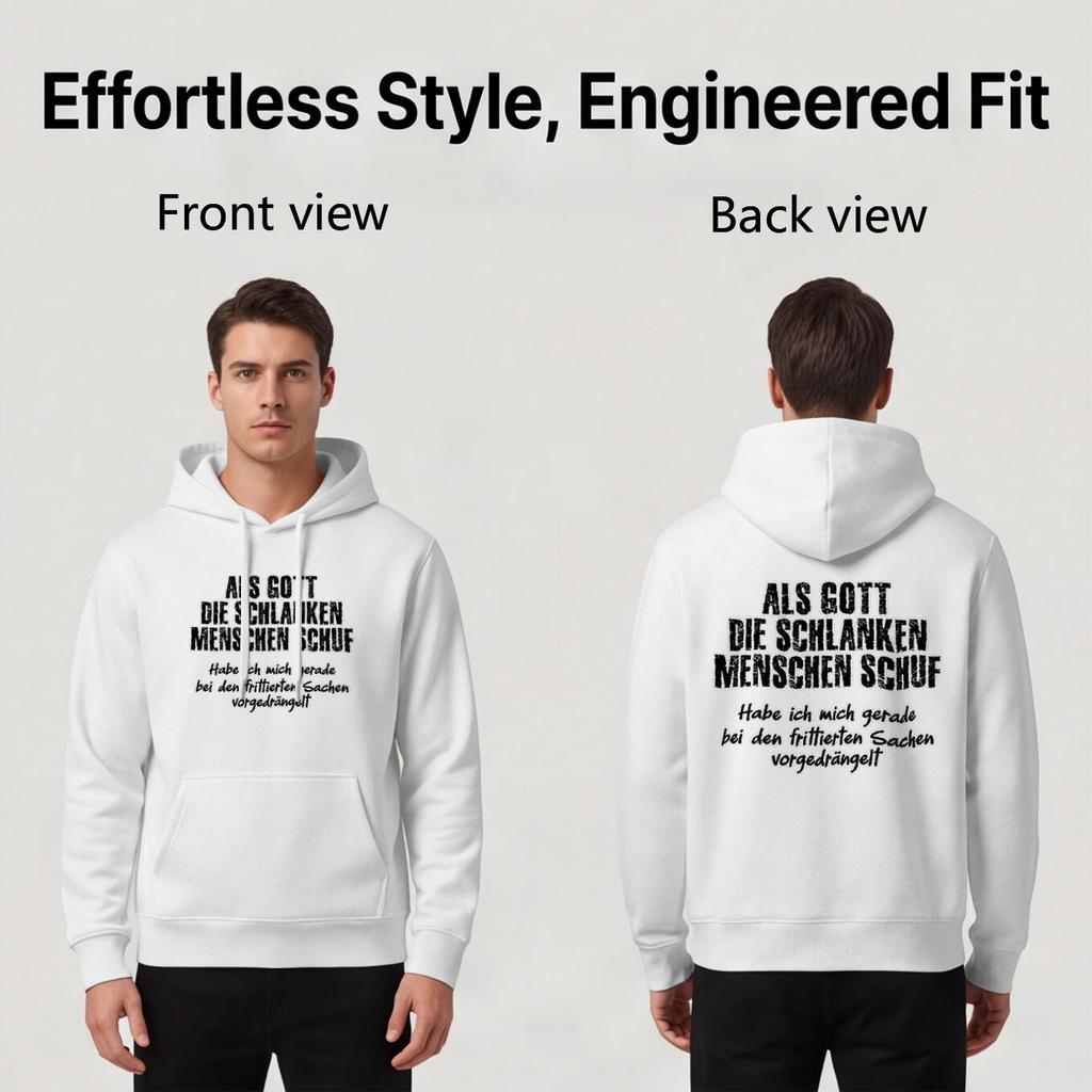 Men's Minimalist Design Hoodie - Soft Comfort Cotton-Poly Blend, Versatile Stylish Casual Top for Daily Wear, Halloween Essential Sweatshirt for Men