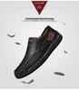 Hand-Stitched Men’s Leather Slip-On Loafers - Outdoor Casual, Low-Top, Plus Size.