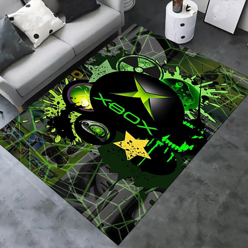 1pc Xbox, Gaming, Neon Office Carpet Soft Polyester Entrance Carpet Washable Non Slip Machine Washab