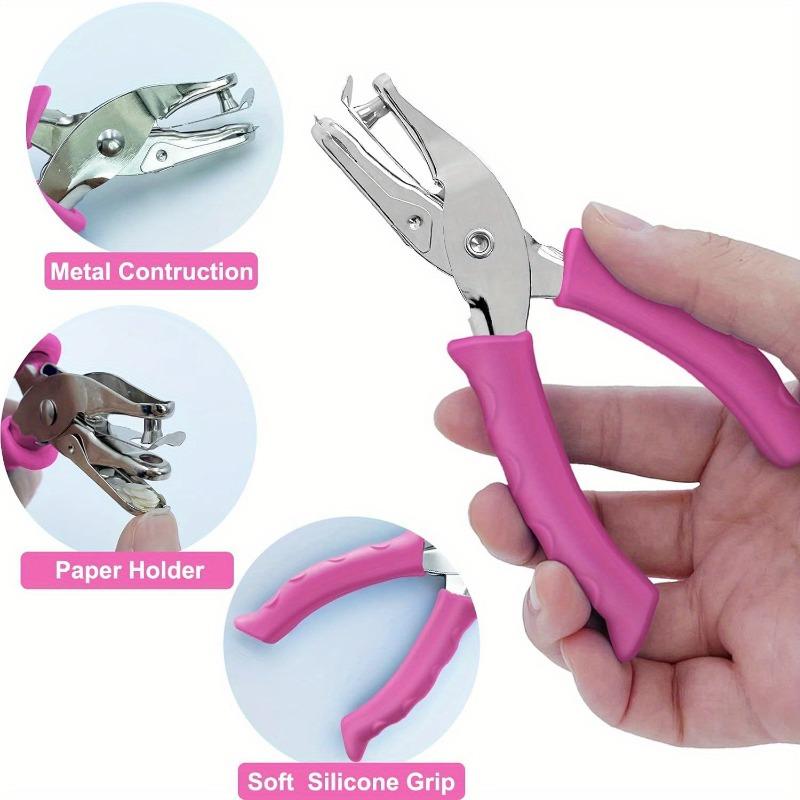 Single Hole Punch 1/4" Hole Puncher for Crafts One Hole Paper Punch with Soft Grip Handle Small Hole Punch.