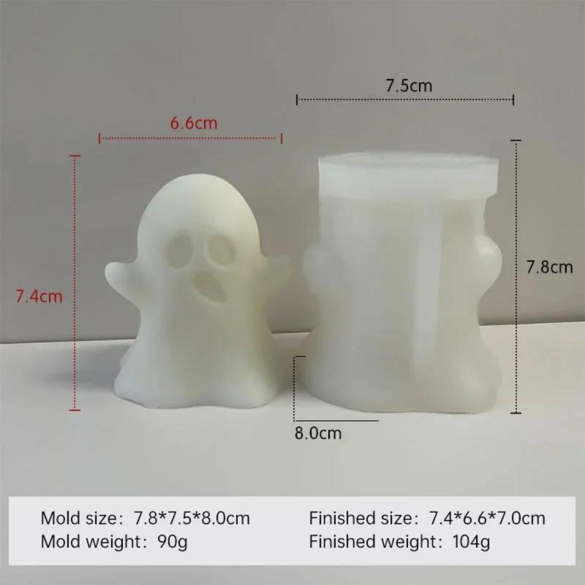

1 шт., силиконовые формы для свечей в виде привидения на Хэллоуин, сделай сам, забавная ароматизированная свеча для вечеринки с привидением, гипсовые поделки, форма из смолы, инструмент для изготовления подарков на Хэллоуин