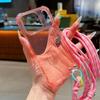 KEYSION Crossbody Wrist Strap Transparent Phone Case for iPhone 13 14 15 16 17 Pro Max Air 16 Plus Long Lanyard Shockproof Cover