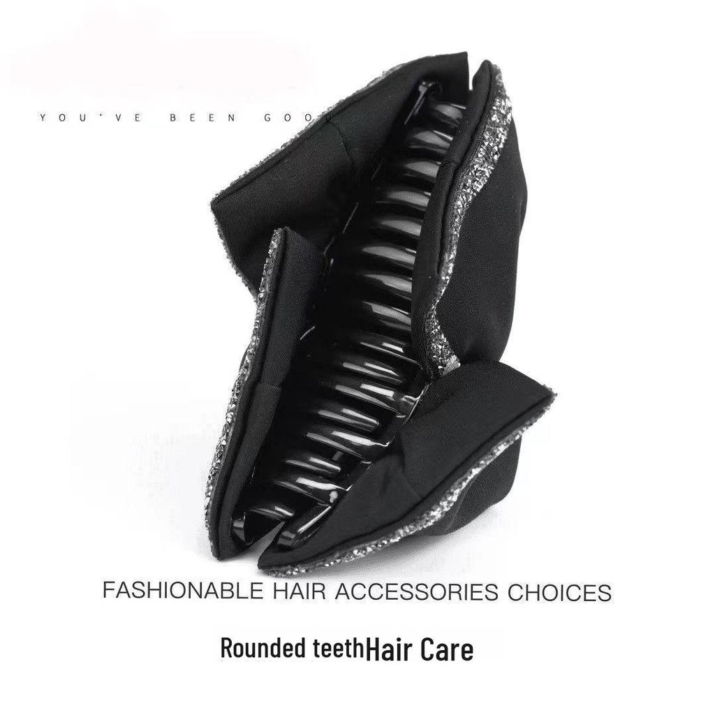 Elegant Audrey Hepburn Hairpin: Luxury Bow Shark Clip for Versatile Styling