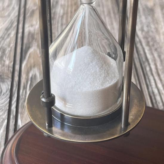 Antique Brass Sand Timer Hourglass With Wooden Base Antique & Brass Finish Hanging Timer Collectible
