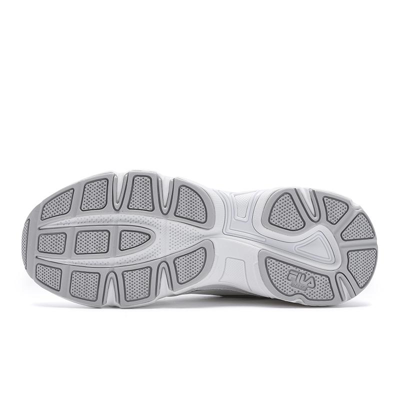 New FILA Cushioning Low-Top Running Shoes Women's White Silver F12W512148FBL