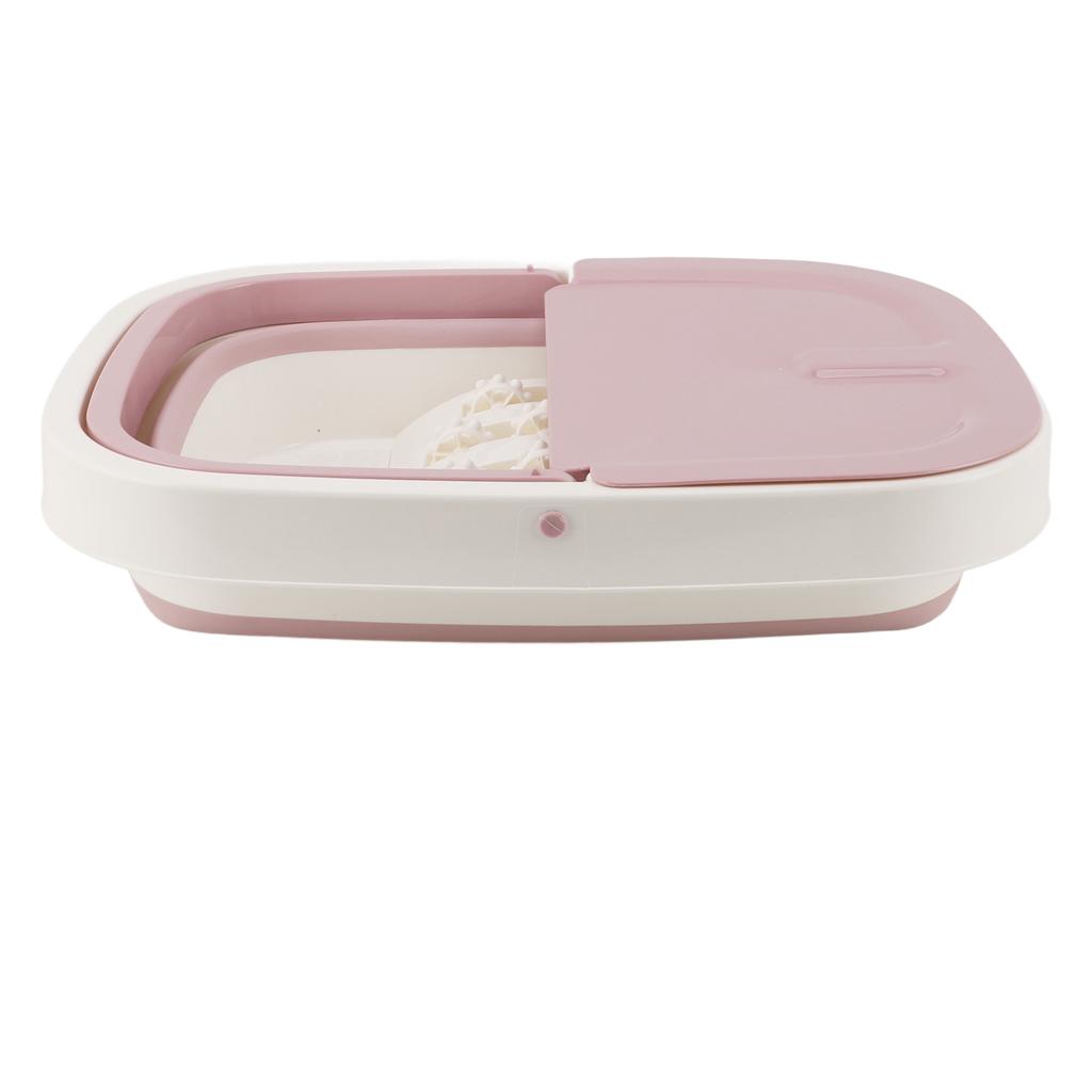 Foot Bath Basin Collapsible Soak Tub with Handle Massage Points Wheel Thickened Large Capacity Foot Bucket for Foot Spa