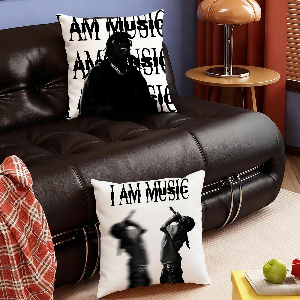 Rapper Playboi Carti ICH BIN MUSIK Kissenbezug Schlafzimmer Sofa Wohnzimmer Rückenlehnen Dekoration Quadratisches Kissen Nickerchenzeit