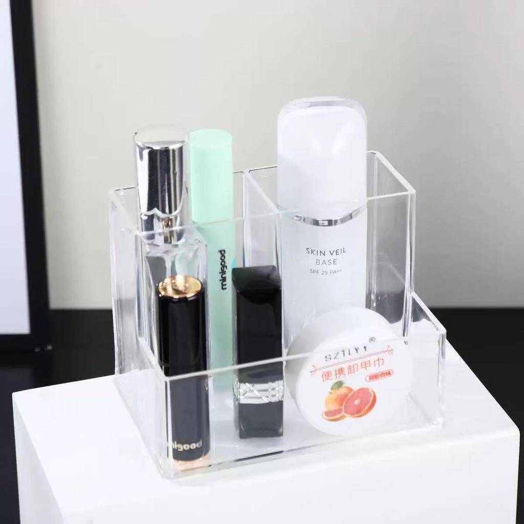 Acrylic Desktop Pen Holder and Stationery Organizer Box