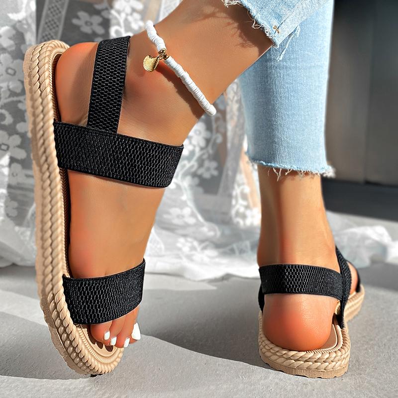 Women's Platform Sandals  Summer Comfortable Flat Heels Fabric Sandals Women Lightweight Casual Beach Sandalias De Mujer