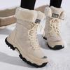 Women's Mid-Calf Boots Northern Winter Boots with Fleece Lining and Thick Sole for Warmth