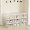 Dustproof Household Storage Box Fold Plastic Thickened Transparent Shoes Box Stackable Combined Shoe Cabinet Organizer Case