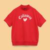 Short Sleeve Mock Neck Sweatshirt Golf C25117222 L [Callaway] Women's [LOVE Series] / / 1100_Red