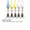 5Pcs Metal Propeller Fishing Lures Compact Portable Easy to Use Fly Spinning Propeller Metal Sequin Hard Baits