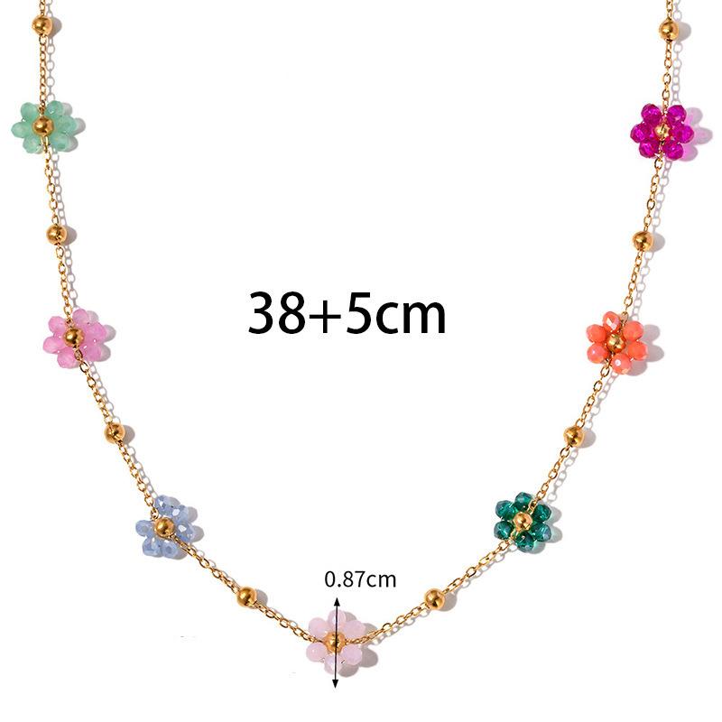 Sweet And Exquisite Flower Decoration Zircon Set Suitable For Women To Wear And Match Fashionable Zircon For Summer Travel