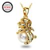 SENIKO Natural Água Doce Grande Barroco Pérola Colares Para Mulheres Moda Flor Cubic Zirconia Pingente Com Corrente Presente de Aniversário