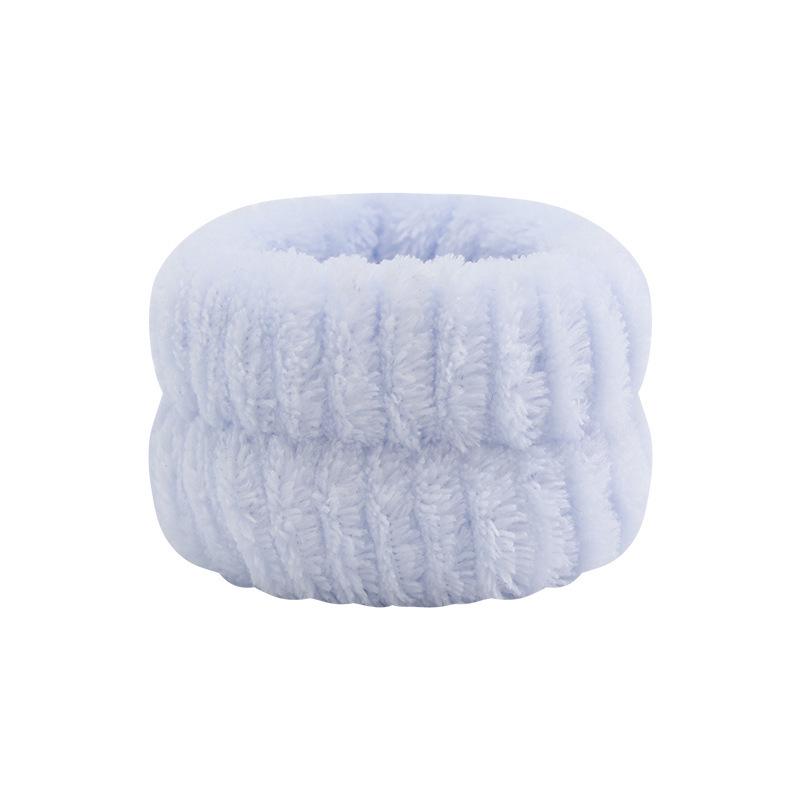 Moisture-Proof Facial Care Set: Bow Headband, Waterproof Wristbands, Hair Tie.