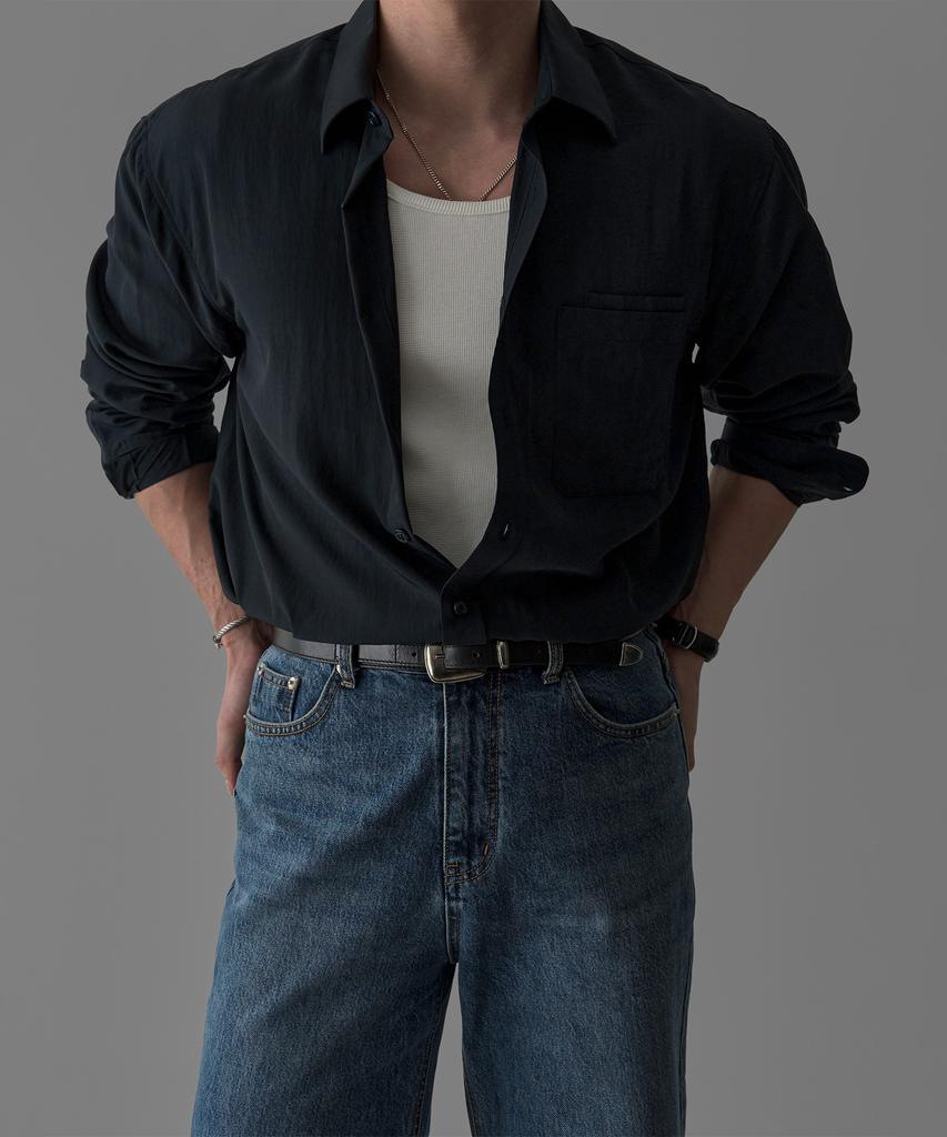 Baulopeulodeogteu Fluid Shirt [Navy]