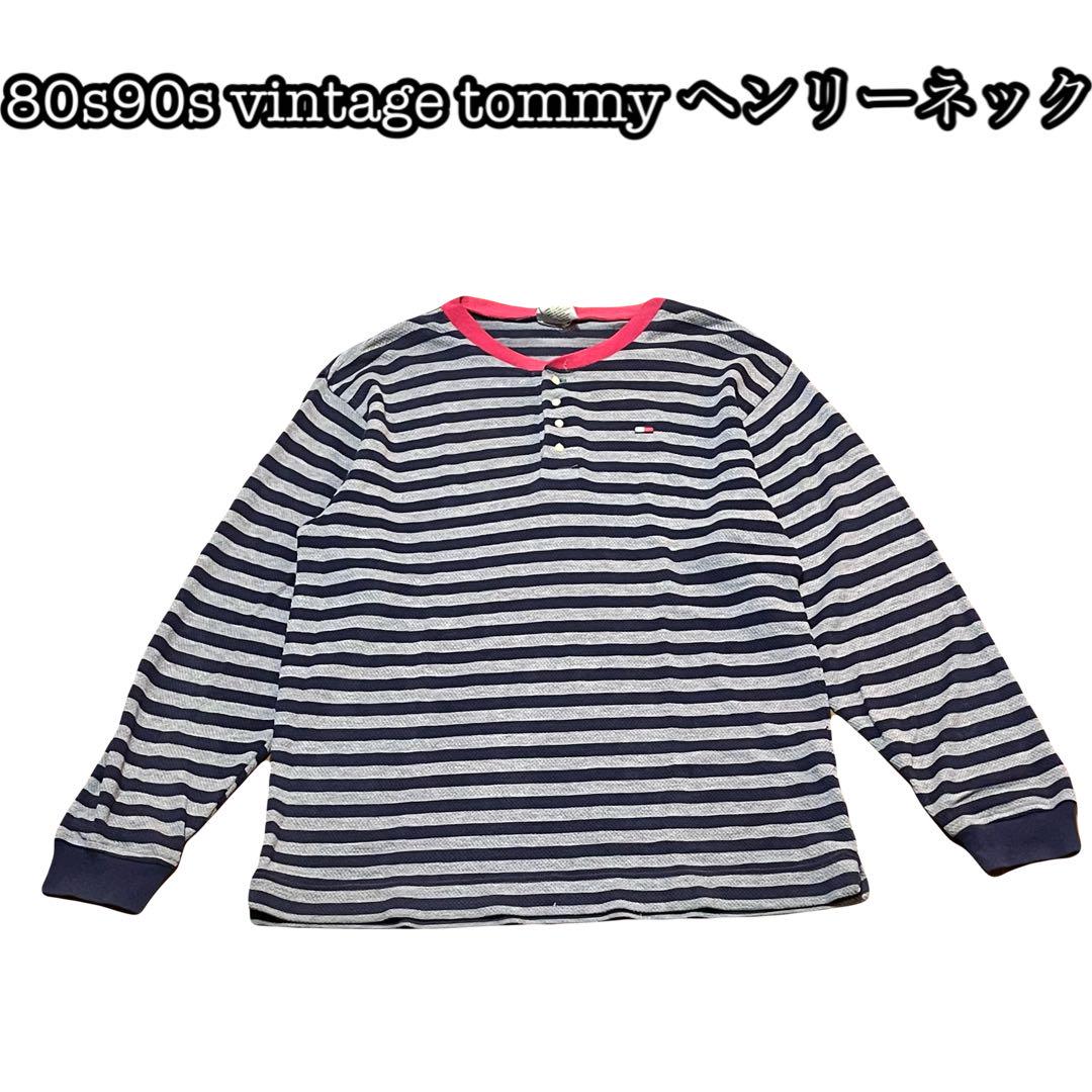 

[USED] 80s/90s Tommy Henley neck thermal marine vintage long sleeve T-shirt