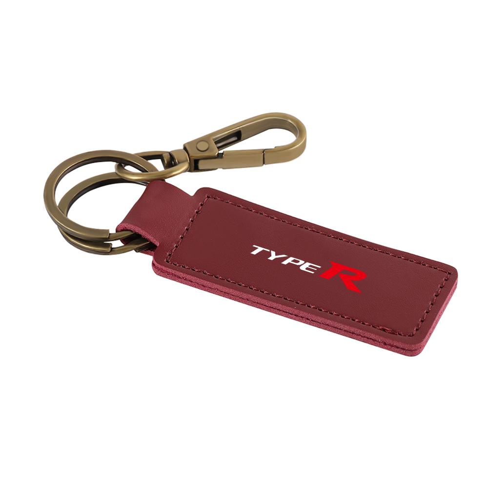 Car Badge Key Chains Key Leather Ring Key Ring Logo Pendant For Honda Civic 10th 11th Gen Hrv Jazz City Fit Accord Odyssey Mugen IP8