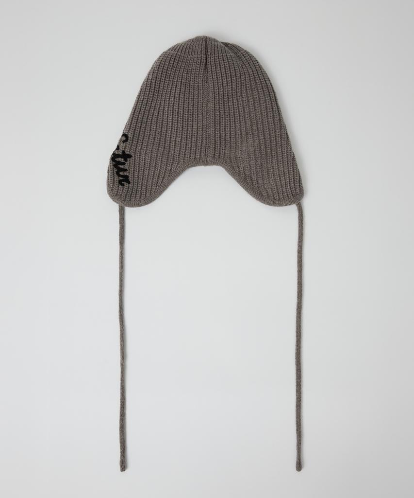 Seteo Earmuff Knit Beanie Brown