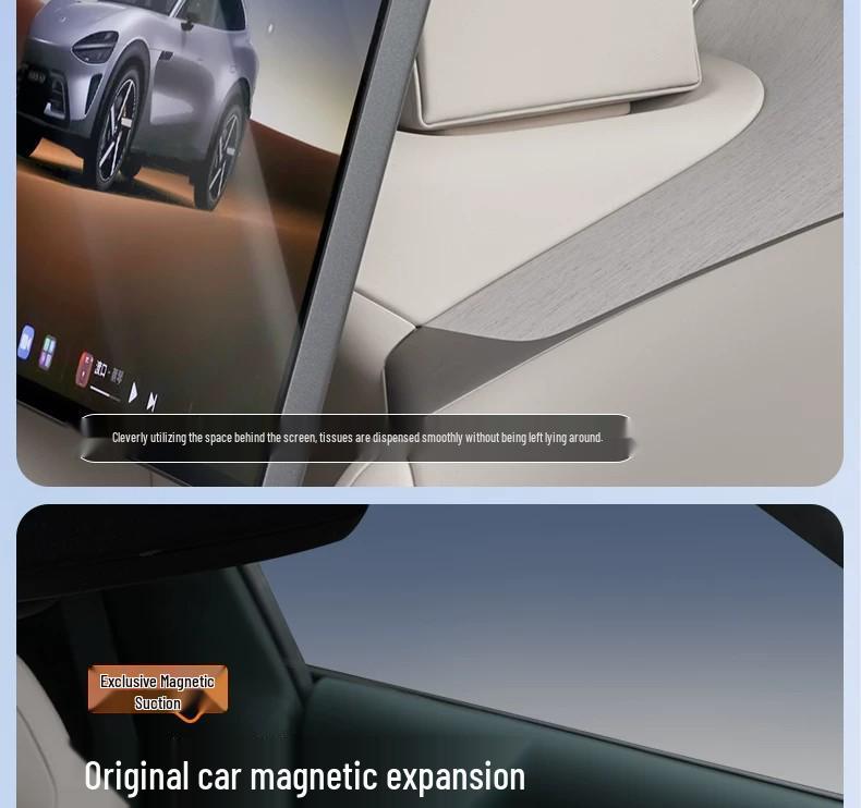 Foldable Magnetic Car Tissue Holder for Xiaomi YU7/SU7 Dashboard