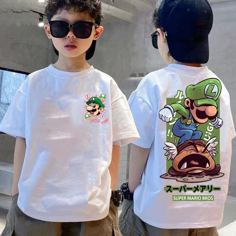Cartoon Mario Boy T-shirt Children's T-shirt Printed