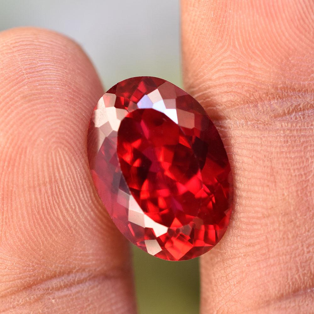 Natural Red Ruby Loose Gemstone 18.23 Ct Oval Cut for Homecoming for Jewelry Making and Crafts