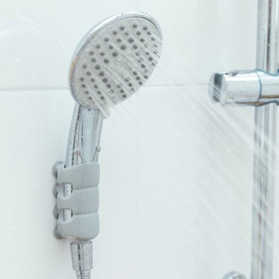 4Pcs Adjustable Shower Head Holders Simple Installation Universal Relocatable Bathroom Shower Head Suction Cup Holders
