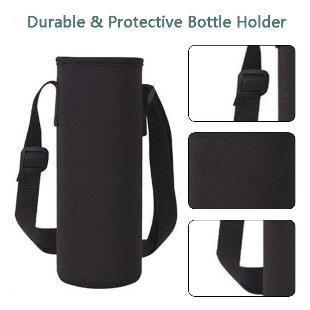 New 600-1500ML Insulated Cup Cover Heat-insulating Non-slip Glass Cup Sleeve with Shoulder Strap Water Bottle Storage Bag