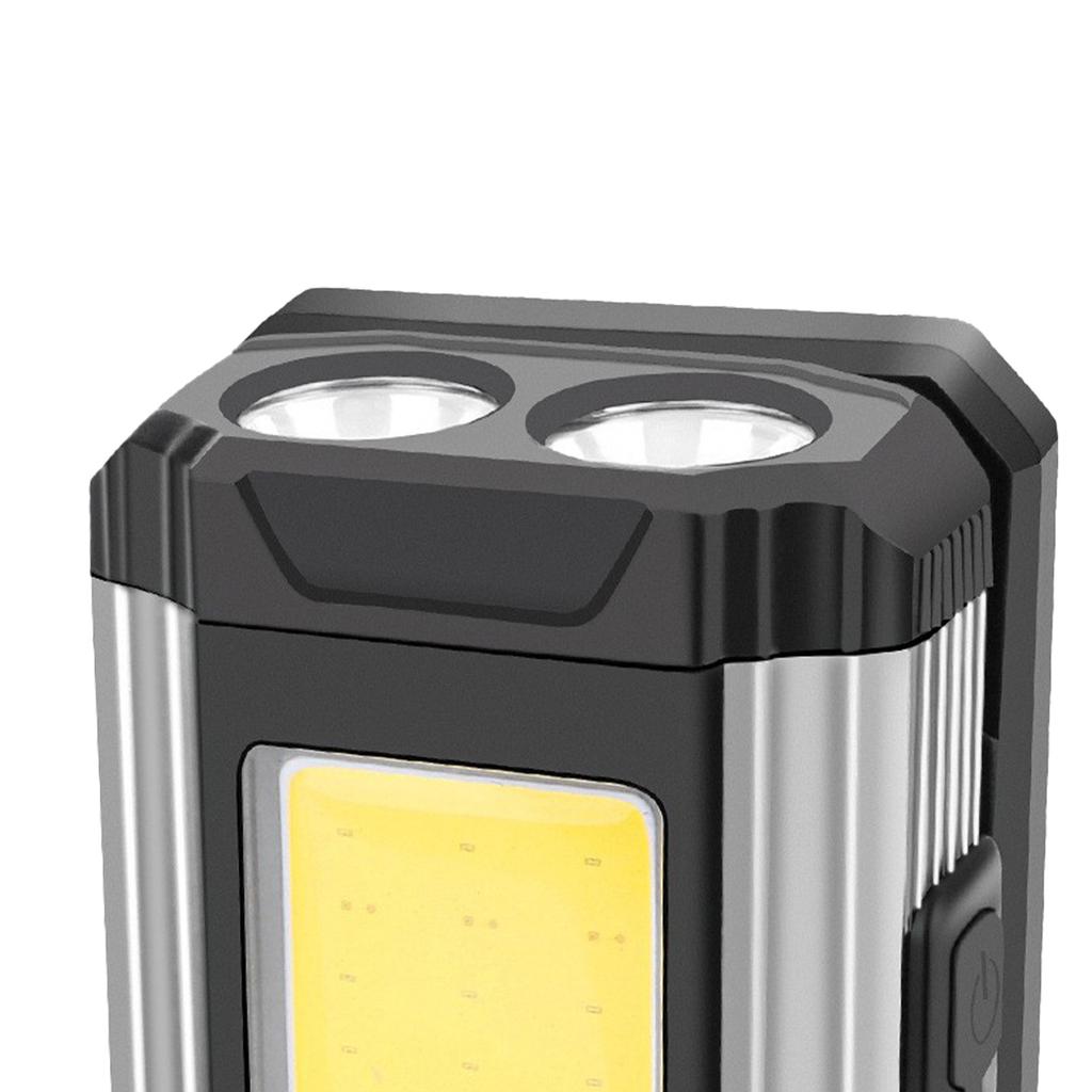Folded Work Lights Aluminium Alloy USB Charging Magnetic COB Inspection Lamp Portable Fill Light Grey