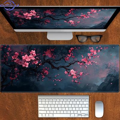 Cherry Blossom Scenery Mouse Pad Game Washable Rubber Plus Long Table Mat Nonslip Home Office Decorative Computer Accessories