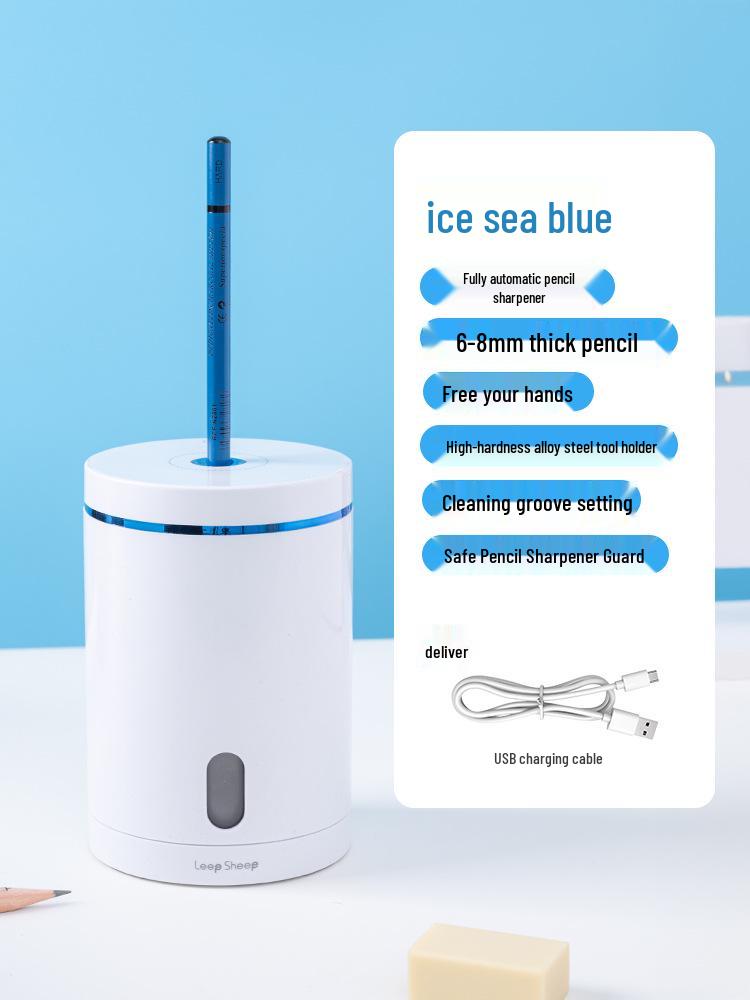 Compact Rechargeable Electric Pencil Sharpener for Elementary Students