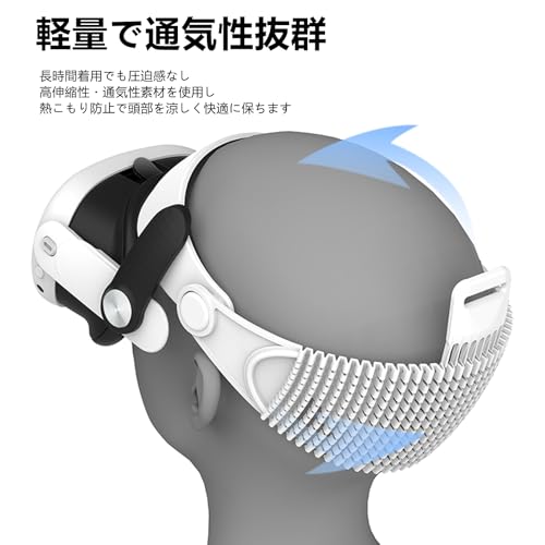 LICHIFIT for Meta Quest 3/3S Head Strap, Comfortable, PU Soft Cushion Strap, Replacement for Elite Straps, VR Hardware Accessory (Black)