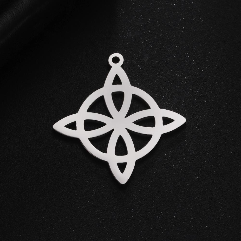 Teamer 5pcs Fashion Charms for Jewelry Making Stainless Steel Charm Pendant DIY Bracelets Necklace Jewelry Accessories Wholesale