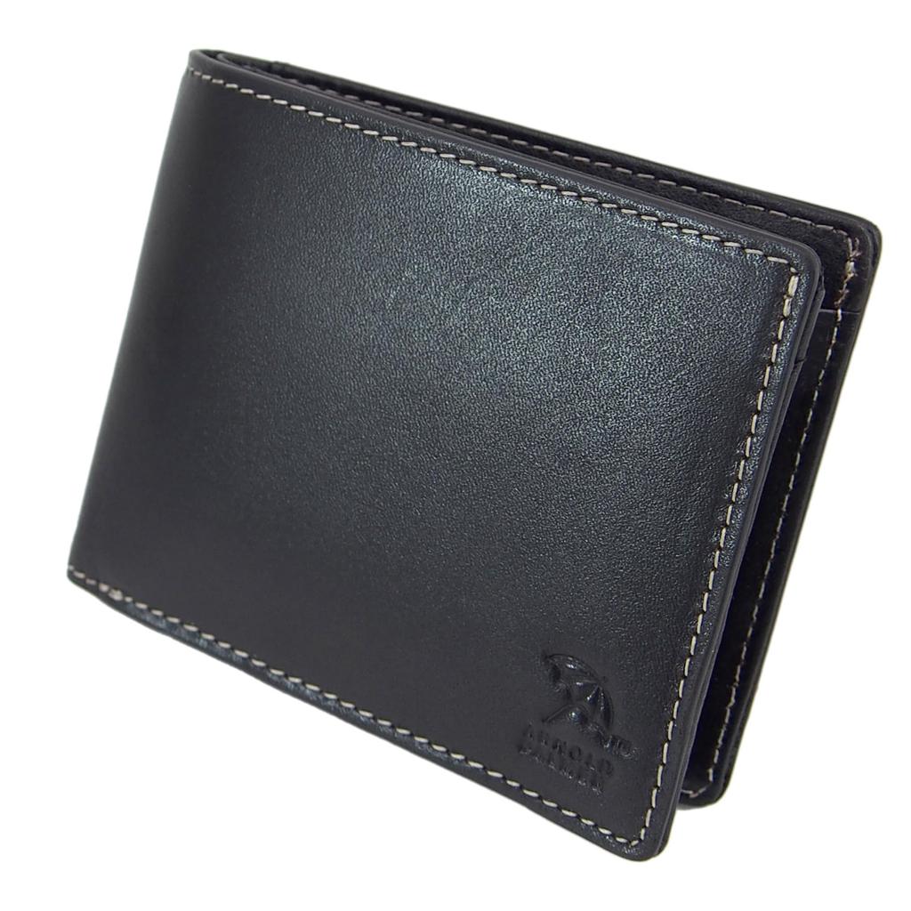 Colorful Series Bifold Wallet Genuine Leather 4AP3636 [Arnold Palmer] (Black)