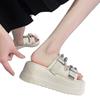 Super Thick-soled Rabbit Ears Cool Slippers Women Wear Versatile Soft-soled Sandals One-word Drag slippers