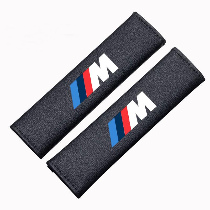Car Seat Belt Covers Safety Pad Cushion Protector For BMW M Power X1 e84 X3 f25 X5 e53 x6 e71 ix3 i3 320i 330d M4 1 3 5 Series RW7