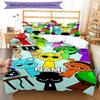 3pcs Custom Name Sprunki Bedding Set Duvet Cover Closure Includes 1 Duvet Cover & 2 Pillowcases, Soft and Comfortable for All Seasons.