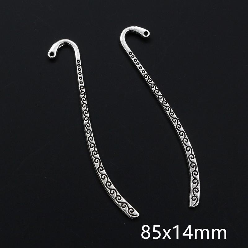 

10pcs Vintage DIY Bookmark Charms Flower Antique Silver Plated Zinc Alloy Charms Pendant for Bookmarks Metal Jewelry Accessories