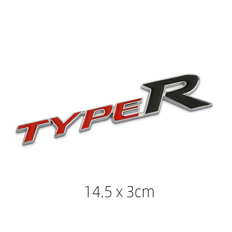 Civic Logo Car Trunk Sticker Aluminium Trim Accessories For Honda Civic Fit Jazz Accord Pilot CRV Odyssey Passport City ZR-V