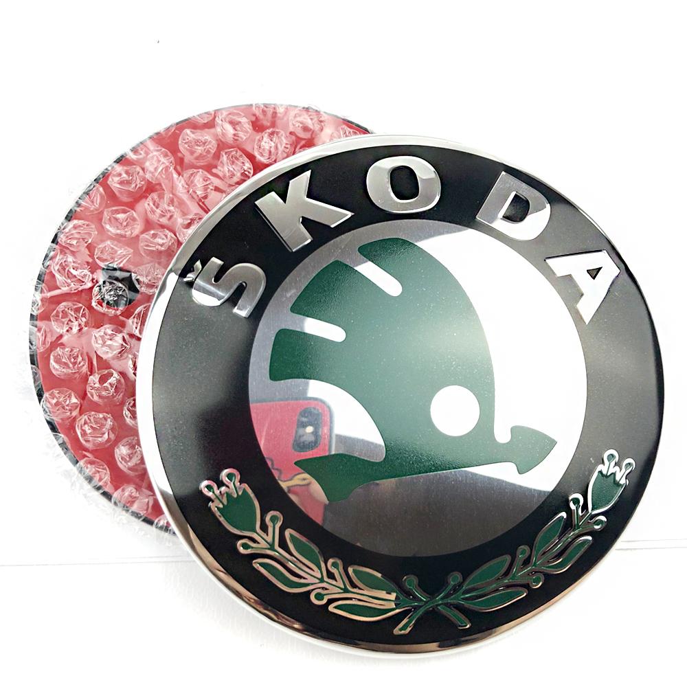 

2025 New 2Pcs 80mm 90mm Car Head Front Rear Boot Trunk Emblem Sticker for Skoda Octavia 2 3 A5 A7 Kodiaq Fabia Rapid 3 Karoq Sup 2pcs 80mm
