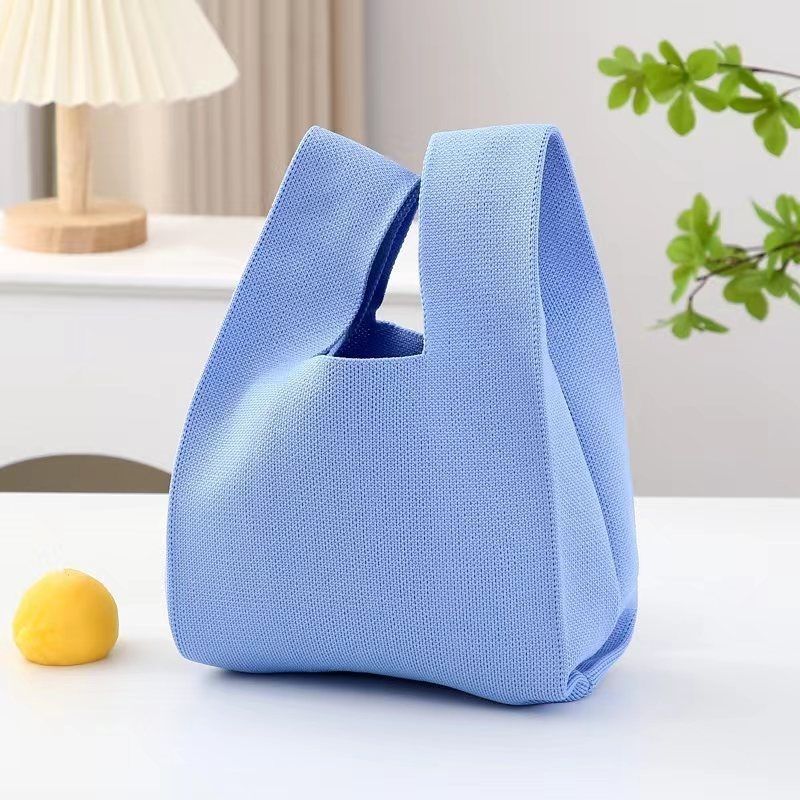 Новая интернет-знаменитость классическая однотонная сумка ручная сумка модная студенческая вязаная сумка-тоут сувенир ins плетение подарки