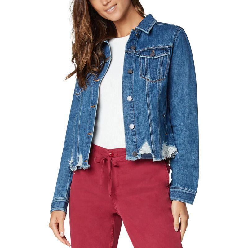 

Экспорт Европейская и Американская Женская Одежда Лацкан Короткая Хлопковая Джинсовая Куртка Blue XS: Bust size 94