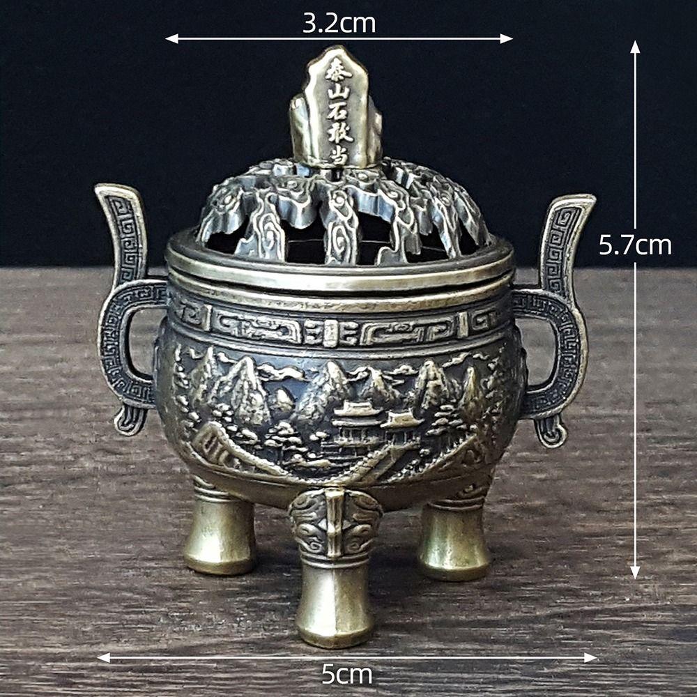 Chinese Style Incense Censer Alloy Fragrance Holder New Incense Burner Desktop Ornament